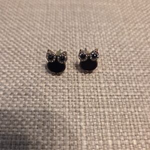Black & Gold Owl Earrings